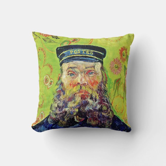 Portrait Postman Joseph Roulin Vincent van Gogh Cushion (Front)