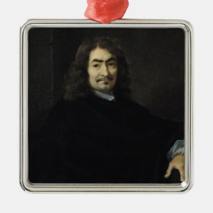 Portrait, presumed to be Rene Descartes Metal Tree Decoration