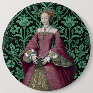 Portrait Princess Elizabeth Tudor, Queen 6 Cm Round Badge