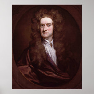 Portrait Sir Isaac Newton by Sir Godfrey Kneller Poster