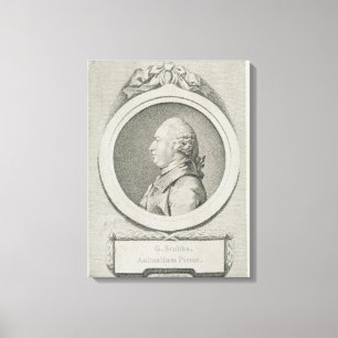 Portrait study of George Stubbs (1724-1806) (soft- Canvas Print