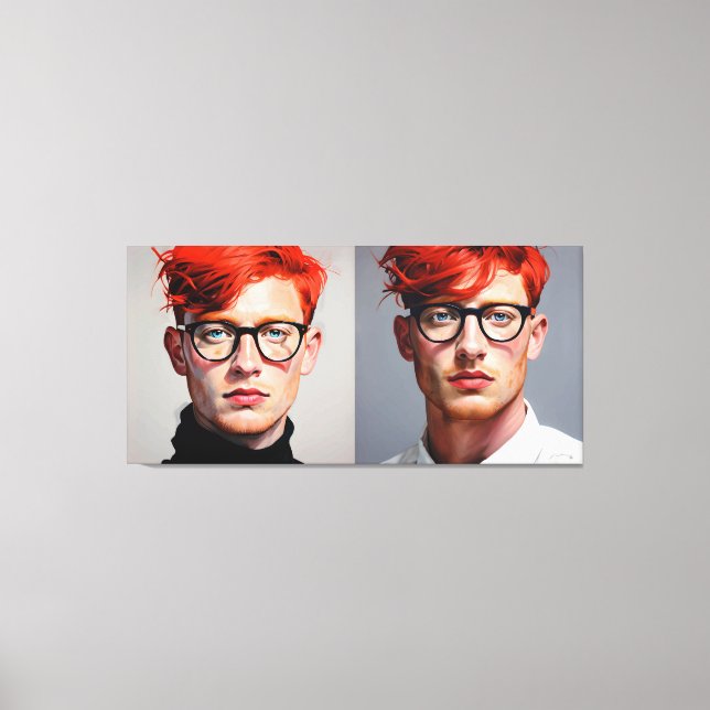 PORTRAIT THE FACEMAN N4 - generativecontent Canvas Print (Front)