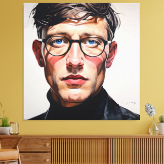 PORTRAIT THE FACEMAN N7 - generativecontent Canvas Print