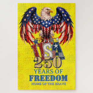 Portrait USA Eagle 250 Year Freedom Pattern Puzzle