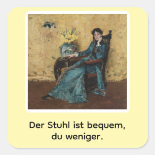 Portrait von Dora Wheeler mit frechem Spruch Square Sticker