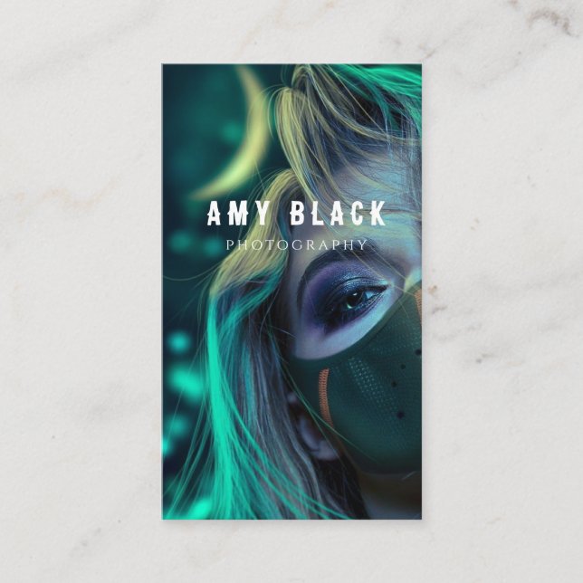 Portrait Woman Girl Photography Business Card (Front)