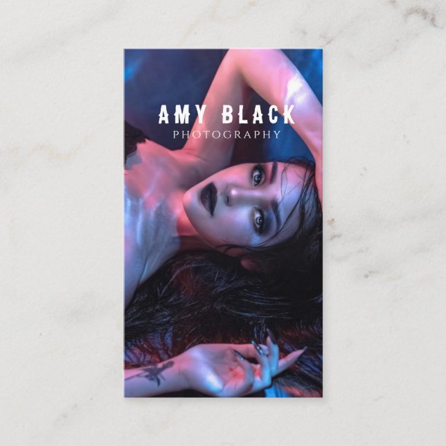Portrait Woman Girl Photography Business Card (Front)