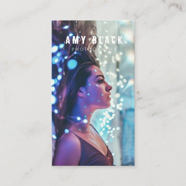Portrait Woman Girl Photography Business Card (Front)