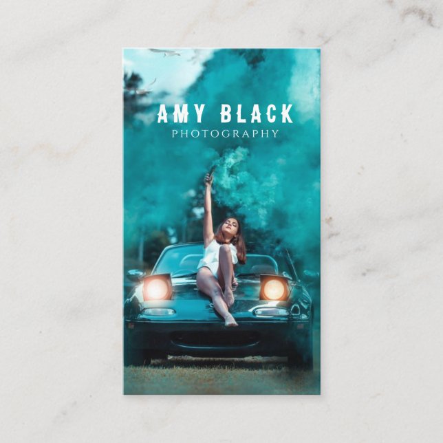 Portrait Woman Girl Photography Business Card (Front)