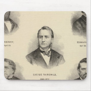 Portraits Governors of Wisconsin Louis P Harvey Mouse Pad