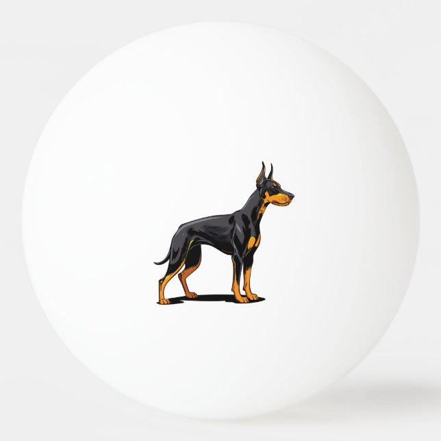 Portraits of a head Doberman dog front view Ping Pong Ball (Front)