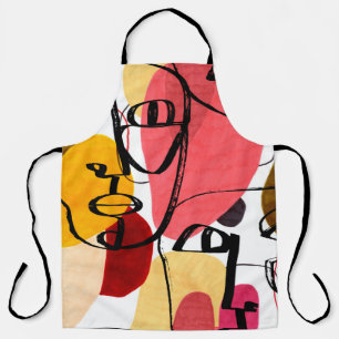 Portraits of a woman in modern abstract style. Han Apron