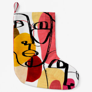 Portraits of a woman in modern abstract style. Han Small Christmas Stocking