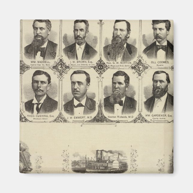 Portraits of Citizens of Cass County Magnet (Front)