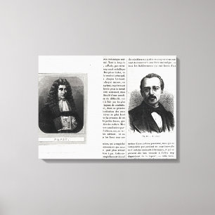 Portraits of Denis Papin  and Etienne Lenoir Canvas Print