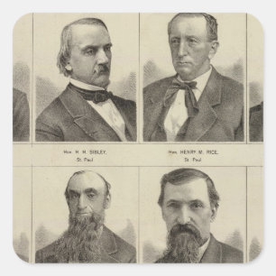 Portraits of Early Settlers of Minnesota Square Sticker