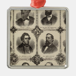 Portraits of EG Potter, Delano T Smith Metal Tree Decoration