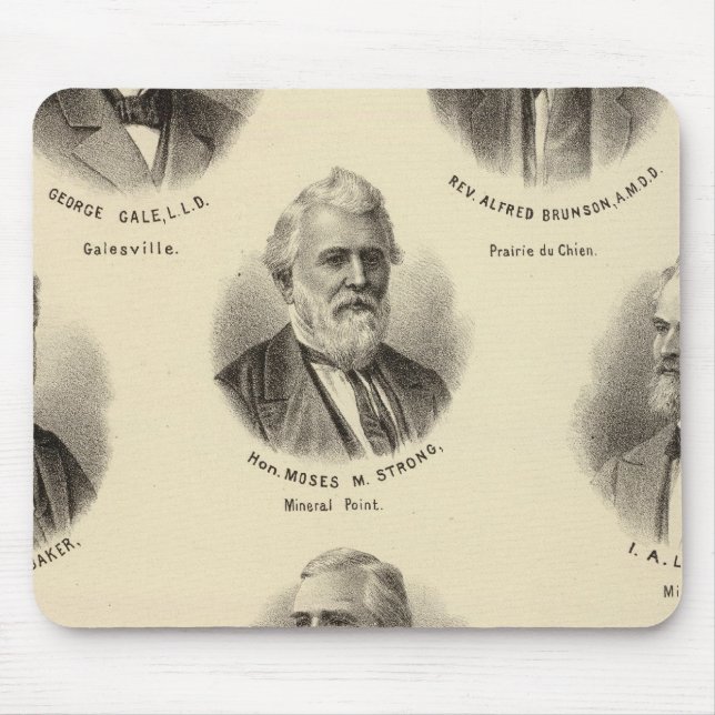 Portraits of George Gale, Alfred Brunson Mouse Pad (Front)