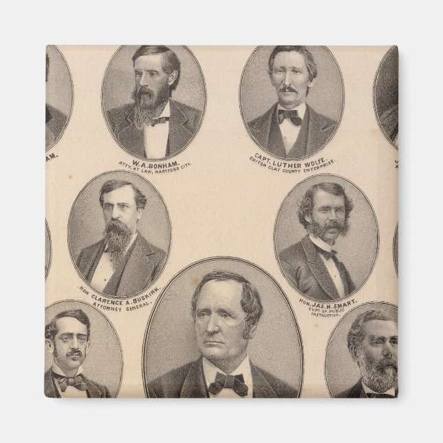 Portraits of Hon Thomas A Hendricks Magnet (Front)