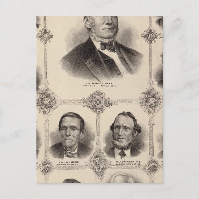 Portraits of Illinois Thirteen Postcard (Front)