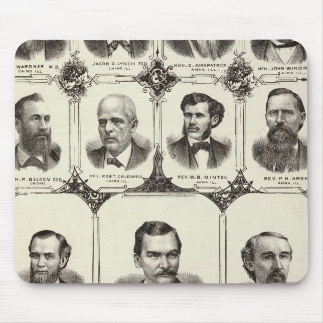 Portraits of Mrs DLR Wardner Mouse Pad (Front)