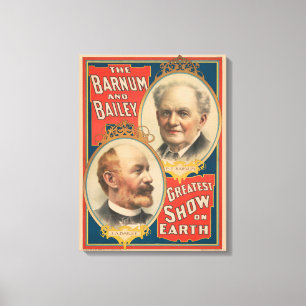 Portraits Of P.T. Barnum And J.A. Bailey Canvas Print