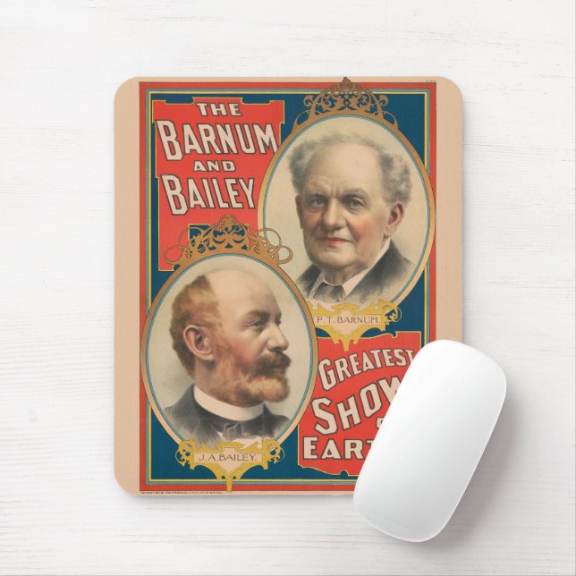 Portraits Of P.T. Barnum And J.A. Bailey Mouse Pad (With Mouse)