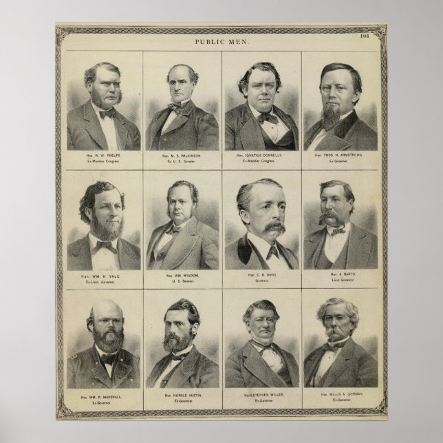 Portraits of Public Men, Minnesota Poster (Front)