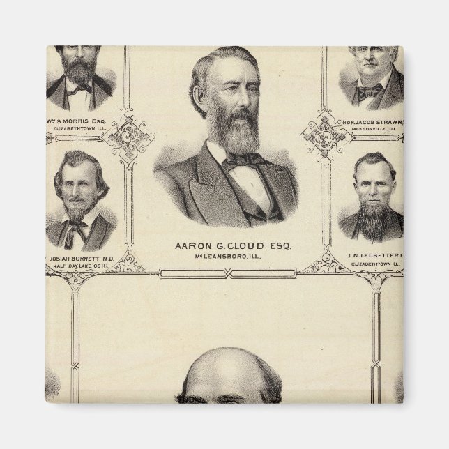 Portraits of Robert Hunter, Aaron G Cloud Magnet (Front)