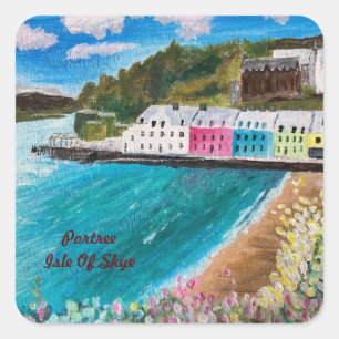 Portree Isle of Skye Scotland    Square Sticker