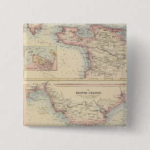 Ports and Harbours on the South Coast of England 2 15 Cm Square Badge