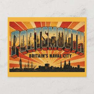 Portsmouth England Maritime Heritage Naval City Postcard