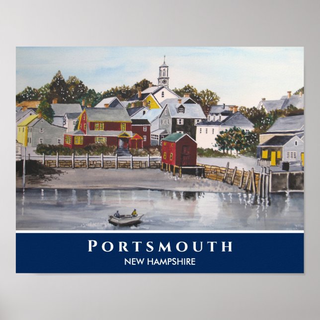 Portsmouth Harbor New Hampshire USA Painting Poster (Front)