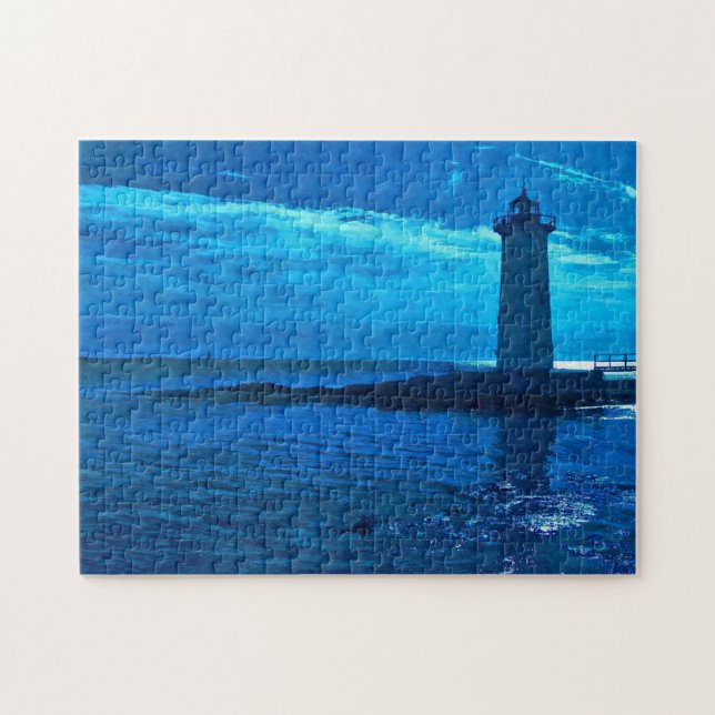 Portsmouth Harbour -Blue Puzzle (Horizontal)