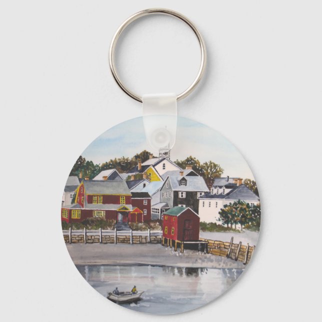 Portsmouth Harbour, New Hampshire Key Ring (Front)