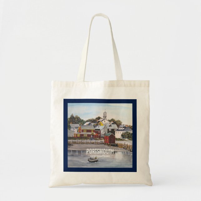 Portsmouth Harbour, New Hampshire Tote Bag (Front)