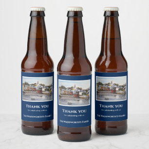 Portsmouth Harbour New Hampshire USA Painting Beer Bottle Label