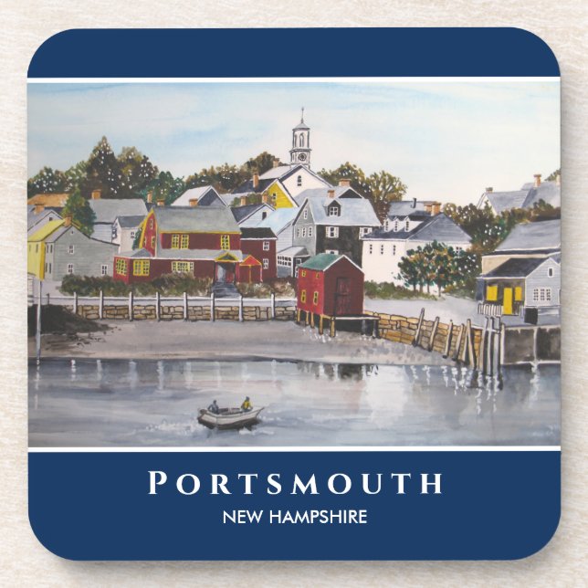 Portsmouth Harbour New Hampshire USA Painting Coaster (Front)
