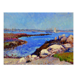 Portsmouth Harbour, NH fine art painting, Poster