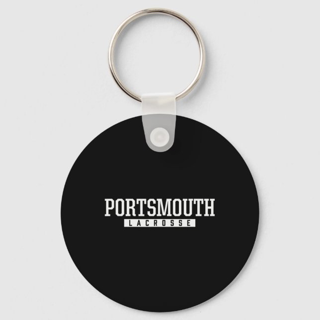 Portsmouth High School Lacrosse  Key Ring (Front)