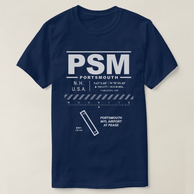 Portsmouth Int'l Airport at Peace PSM T-Shirt (Design Front)
