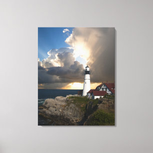 Portsmouth N.H. Lighthouse at Sunrise Canvas Print