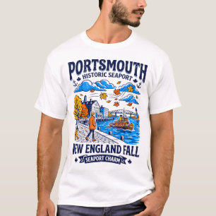 Portsmouth New England Fall Historic Seaport T-Shirt