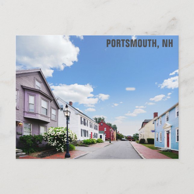 Portsmouth New Hampshire The Hill Historic Houses Postcard (Front)