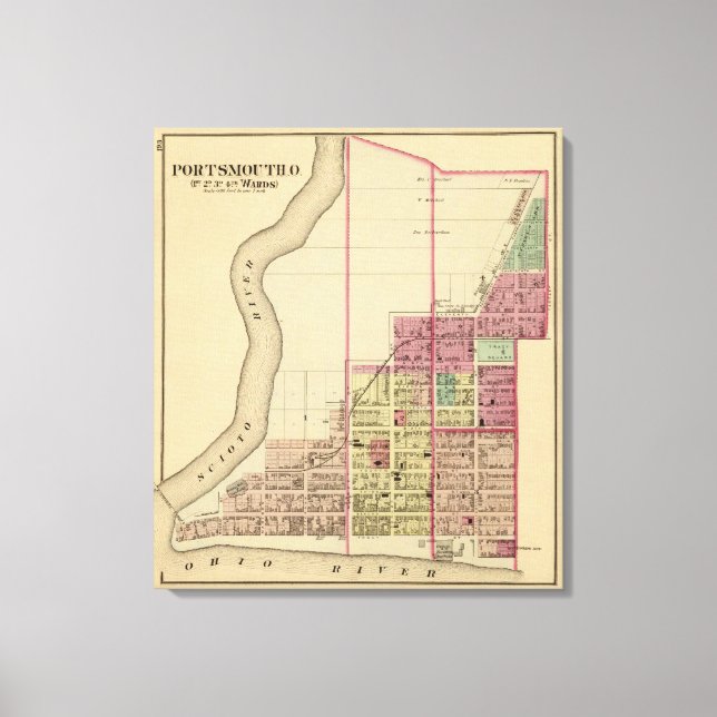 Portsmouth, Ohio Canvas Print (Front)