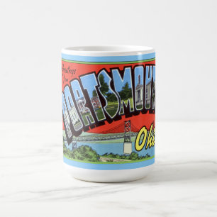 Portsmouth Ohio Large Letter Greetings Coffee Mug