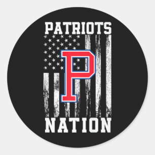 Portsmouth Patriots Logo Nation Hs  Classic Round Sticker