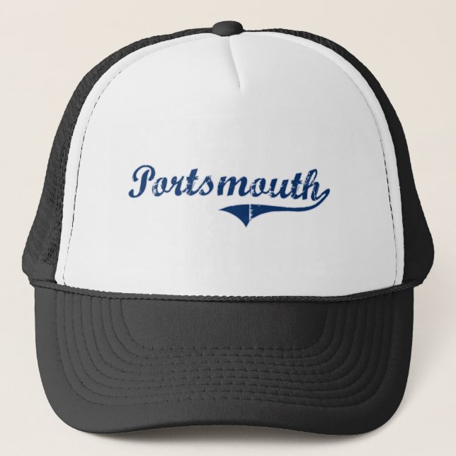 Portsmouth Rhode Island Classic Design Trucker Hat (Front)