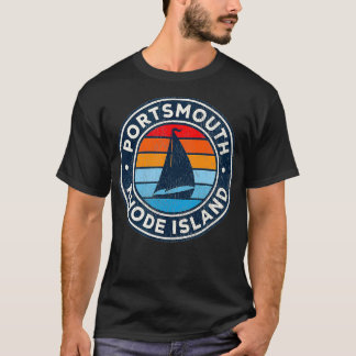 Portsmouth Rhode Island RI Vintage Sailboat Retro  T-Shirt