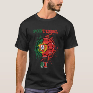 Portugal #1 Soccer Ball Football Portuguese Flag S T-Shirt